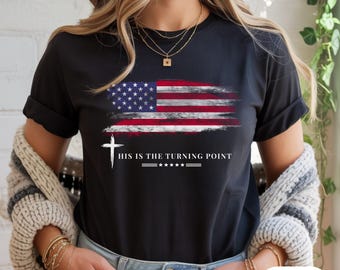 This Is The Turning Point Shirt, Charlie Kirk T-shirt, Patriotic Shirt, American Flag Tee