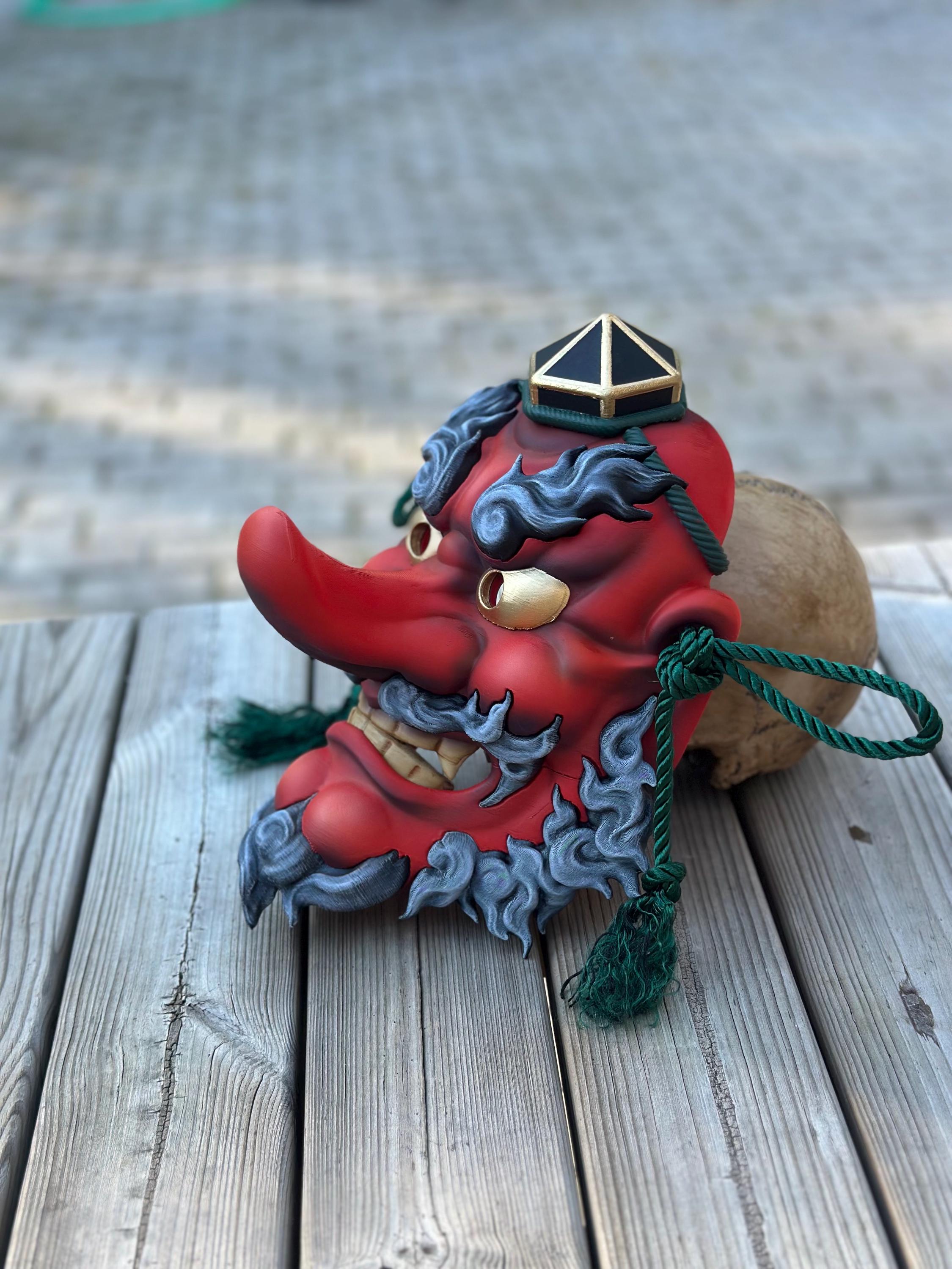 Tengu Mask Hand-painted Japanese Warrior - Etsy