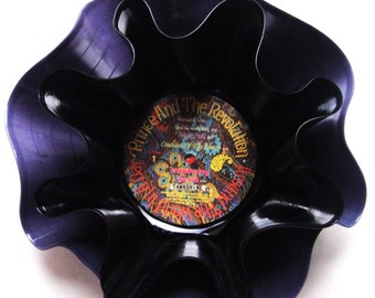 PRINCE RECORD BOWL 1985 Around the World in a Day Featuring "Tambourine" Actual Record Retro Rock Black/Purple 2-12" Records