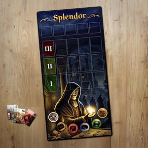 Tapete de juego Splendor / Tapete de juego con temática de gemas / Actualización del juego de mesa Splendor / Organizador de mesa para juegos de cartas / Regalos para amantes de los juegos de mesa