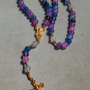 Royal Purple handcrafted Rosary| Marian Rosary, catholic gift
