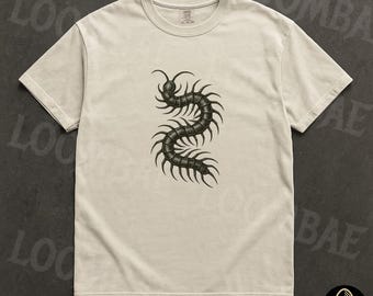 Vintage Centipede Shirt, Creepy Crawler Tee, Millipede Graphic Tee, Entomology Insect Shirt, Natural History Bug Comfort Colors T-Shirt