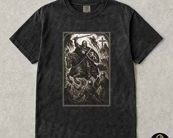Medieval Knight Shirt, Fantasy DnD Tee for Renaissance Lovers, Gothic Medieval Graphic Shirt, Fantasy Gift for Renfaire Fans