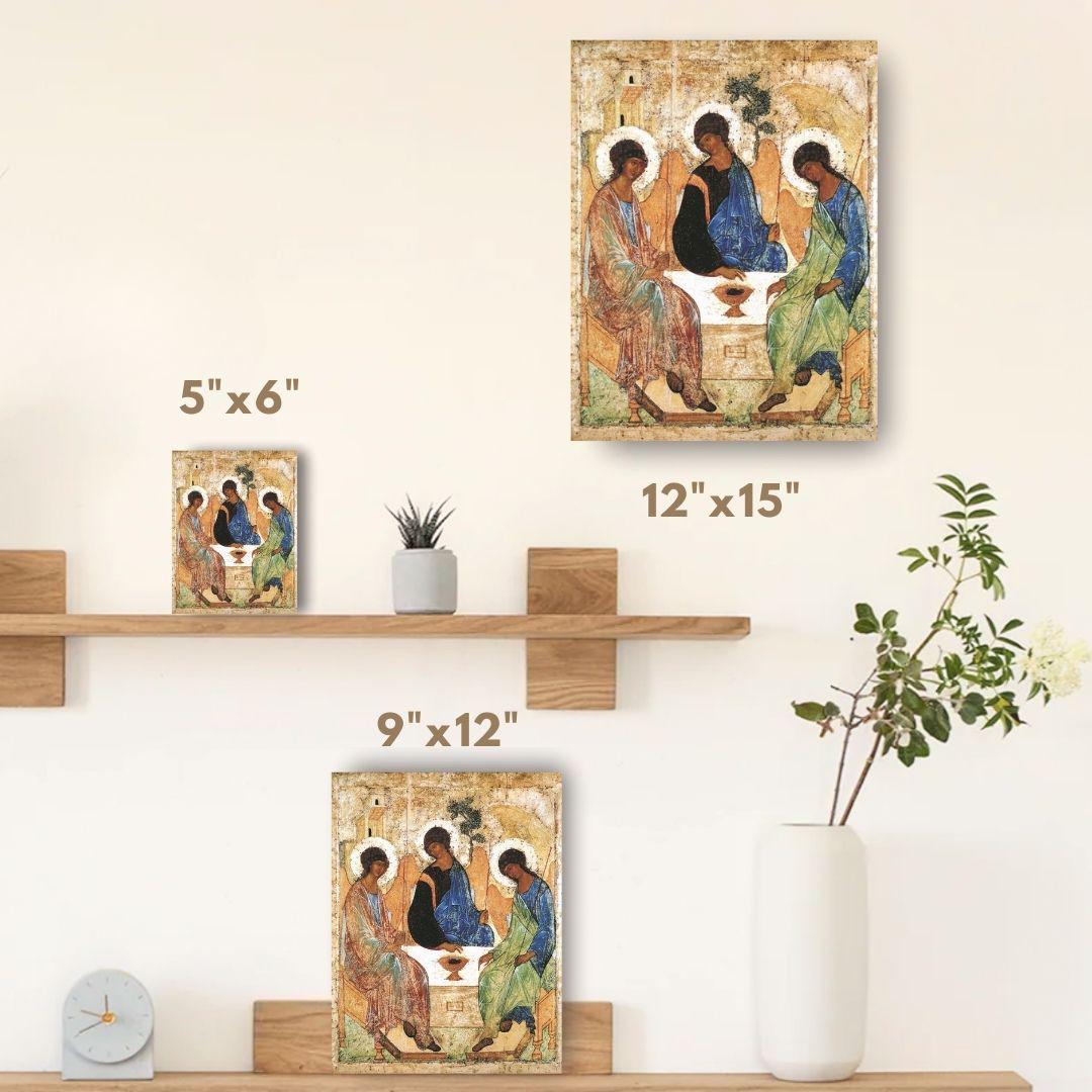 Holy Trinity Icon: Andrei Rublev's Orthodox Christian Art, Handcrafted ...