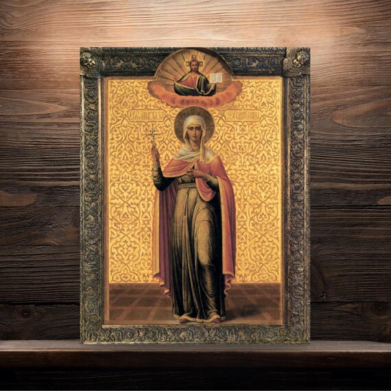 聖アナスタシア正教会のイコン：木製のキリスト教殉教者、霊的賜物