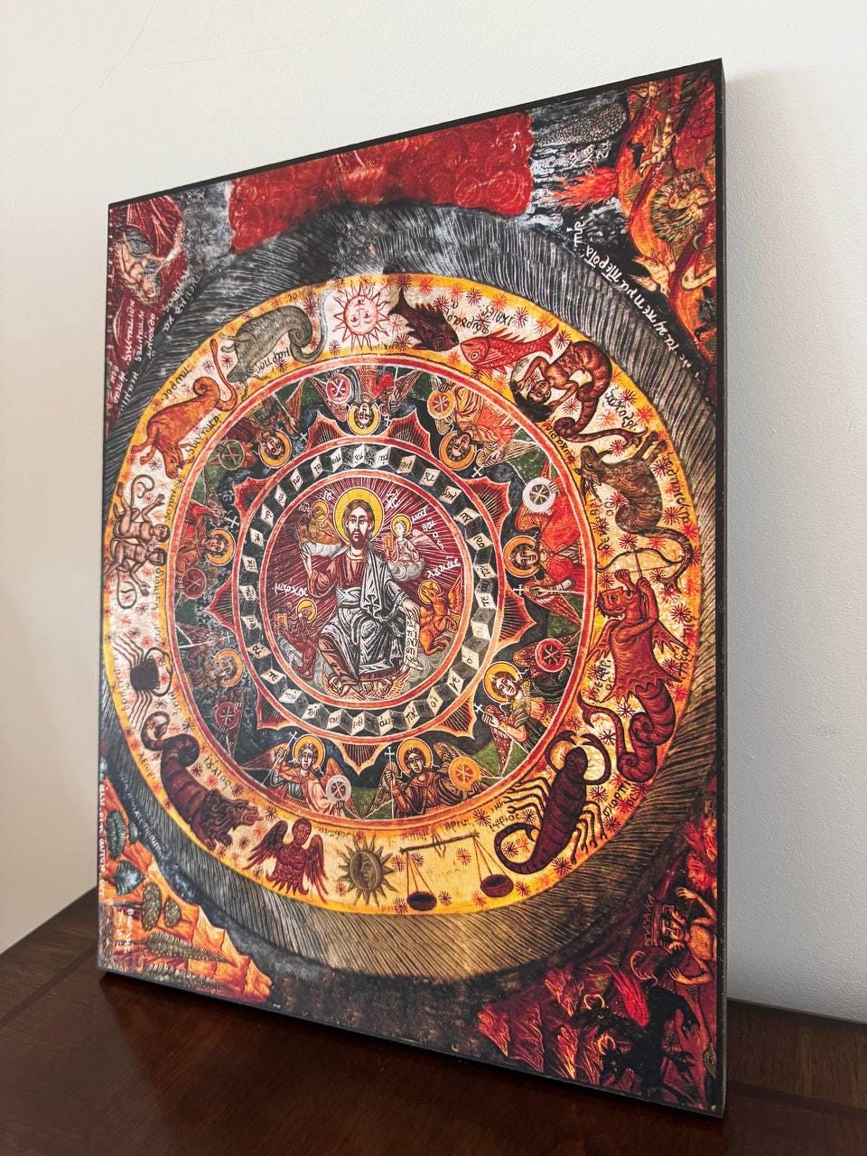 キリスト全能者イコン：19世紀正教会のフレスコ画複製 - Etsy 日本