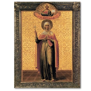 Orthodox Icon of Saint Anastasia the Deliverer from Potions Wooden Christian Martyr Icon for Prayer Spiritual Gift