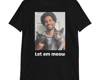Jarrett Allen Cats Let Em Meow T Shirt | Funny Cat Lover Tee | Unisex Gift for Feline Fans | Soft & Comfortable