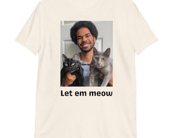 Jarrett Allen Cats Let Em Meow T Shirt | Funny Cat Lover Tee | Unisex Gift for Feline Fans | Soft & Comfortable