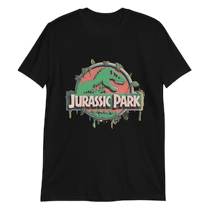 Vintage Jurassic Park Graphic Tee: Retro Dinosaur Movie Shirt