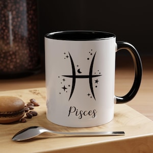 Coffee Mug, Pisces Zodiac Sign Astrology Mug, Horoscope Gift, Ceramic Tea Cup, Birthday Present, 11oz 15oz Mug
