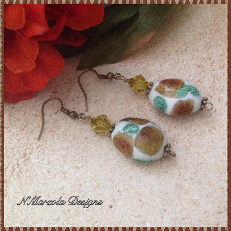 Candy Drop Glass Earrings Glass Jewelry Handmade Earrings Etsy