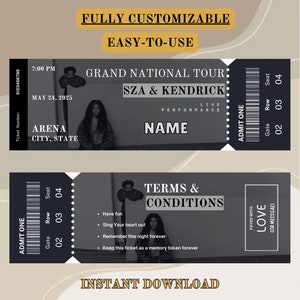 Kendrick und SZA, Grand National Tour Ticket Vorlage
