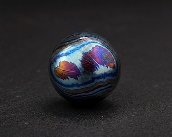 Bola Zircuti de 19 mm hecha a mano, cuentas de Timasco negro