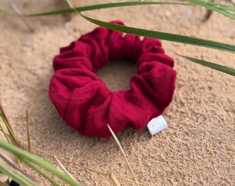 Coletero de muselina y algodón – Hecho a mano en Estonia, con tela orgánica reciclada, un accesorio para el cabello sostenible y con estilo.