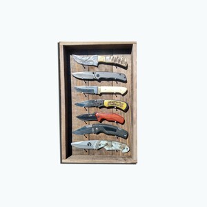 Rustic Primitive Barn Wood Knife Display Case Rack Hangs - Etsy