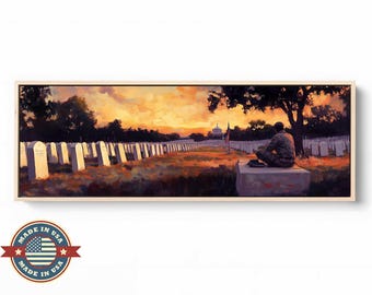 Arlington National Cemetery, Wall Art, Military themed gifts, Armed forces decor, Army artwork, Military decor