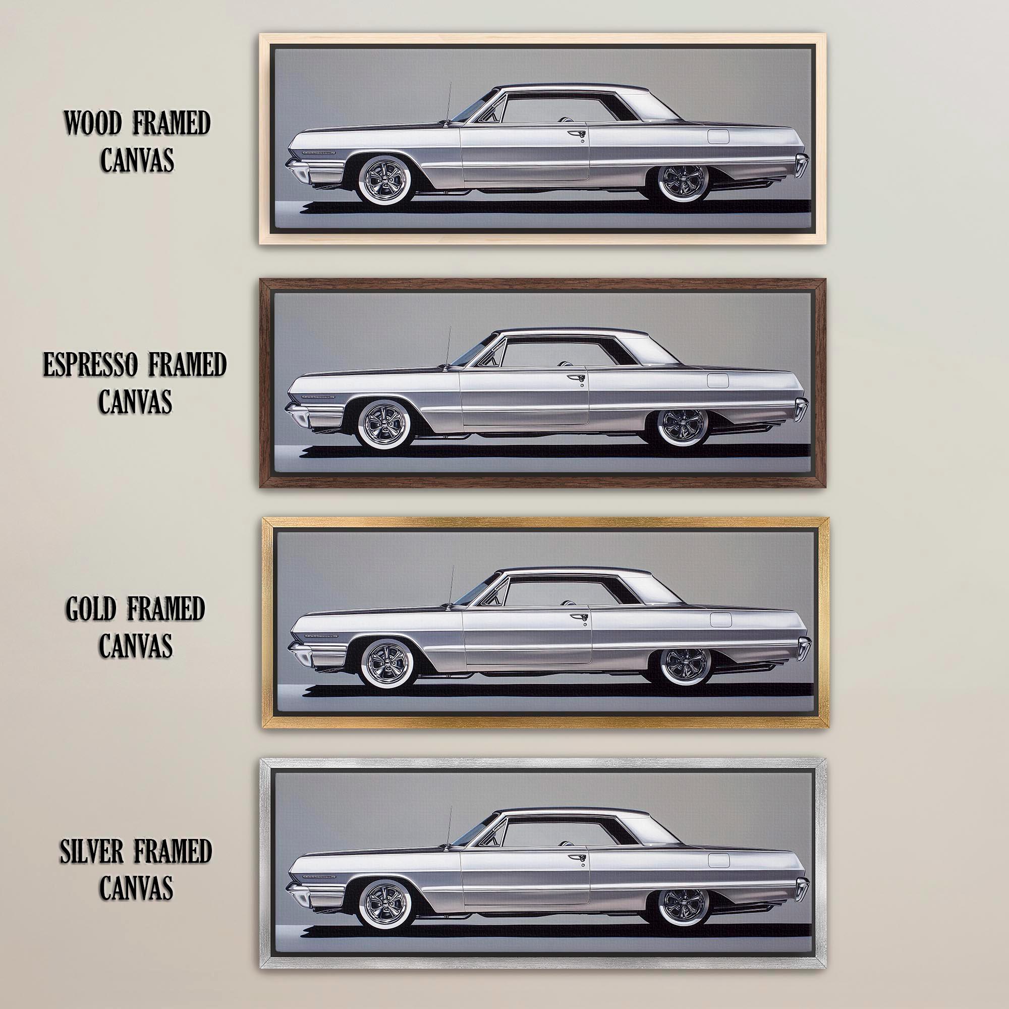 1963 Chevrolet Impala SS, Panoramic Canvas Print, Vintage
