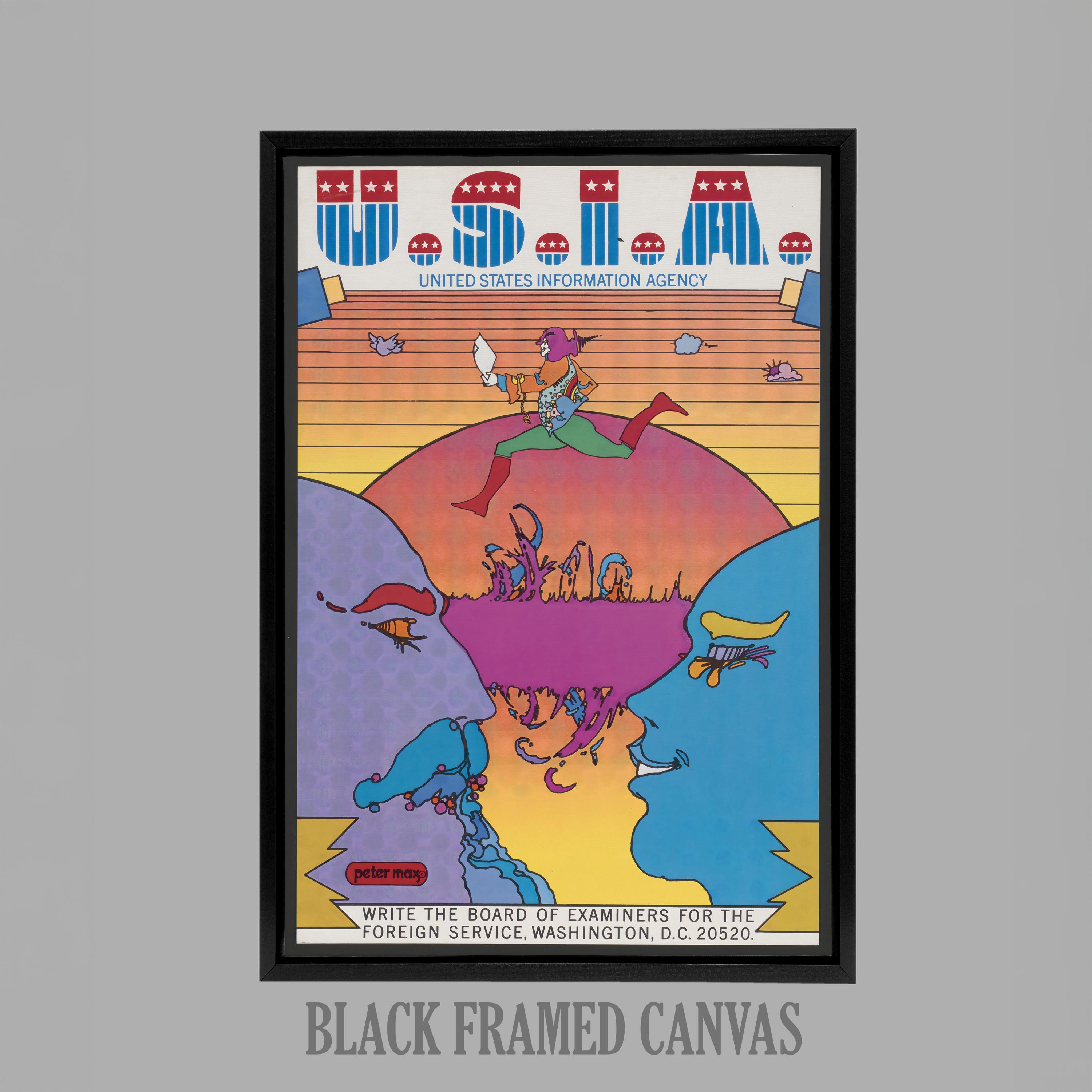 Peter Max USIA Poster, Vintage United States Information Agency