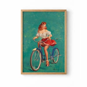 Bicycle Girl Pin - Etsy display picture 3