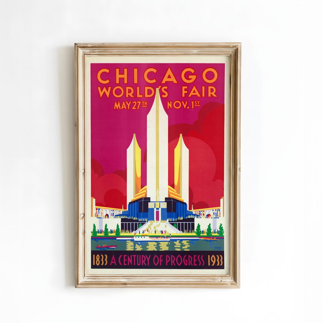 Chicago World s Fair 1933 Poster Century Of Progress Art Deco Print chicago-world-s-fair-1933-poster-century-of-progress-art-deco-print