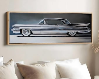 1959 Cadillac Eldorado, Panoramic Canvas Print, Vintage Automotive