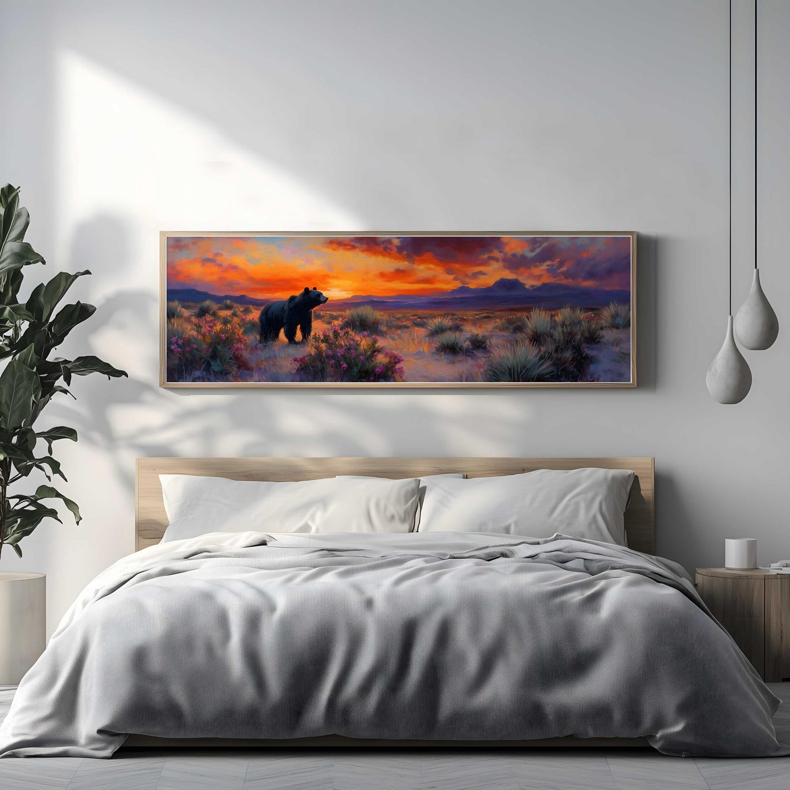 Panoramic Wall Art, Black Bear, State Animal Art, Louisiana, Alabama ...