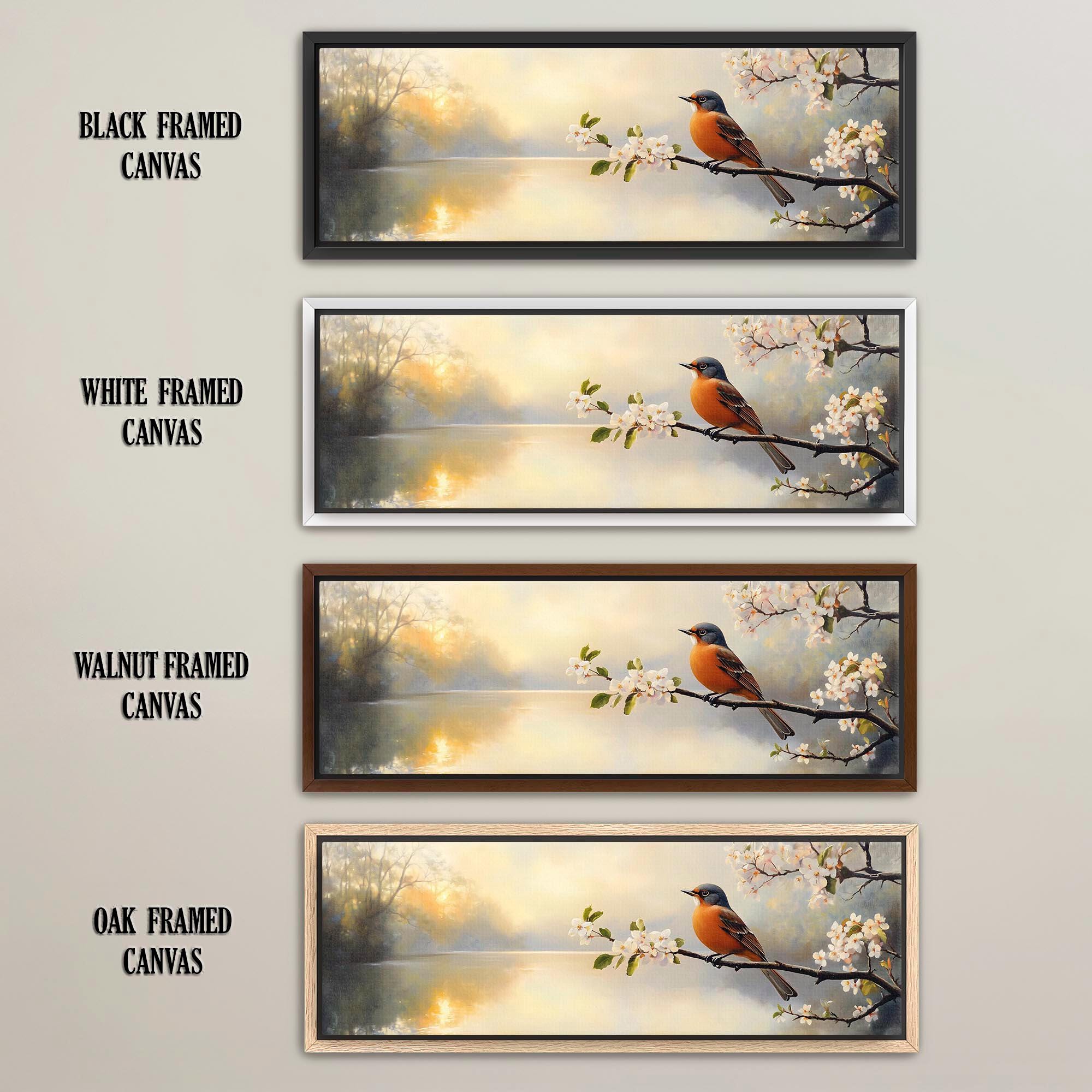 Michigan State Bird Art, American Robin Decor, Apple Blossom Art ...