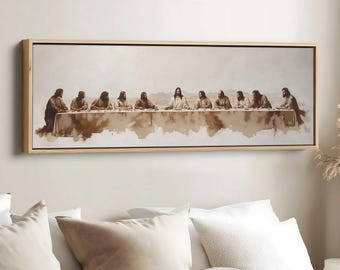 Christian Wall Art, The Last Supper Art, Minimalist Christian Art, Modern Christian Art, Jesus Christ Painting, Jesus Christ