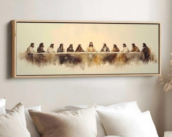 Christian Wall Art, The Last Supper Art, Minimalist Christian Art, Modern Christian Art, Jesus Christ Painting, Jesus Christ