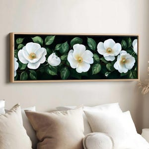 Cherokee Rose Panorama Painting, Georgia State Flower Art, Botanical Wall Art, State Flower Print, US State Flowers Decor