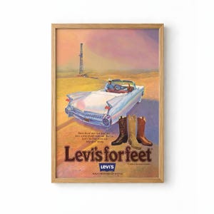 Vintage Poster Levis - Etsy
