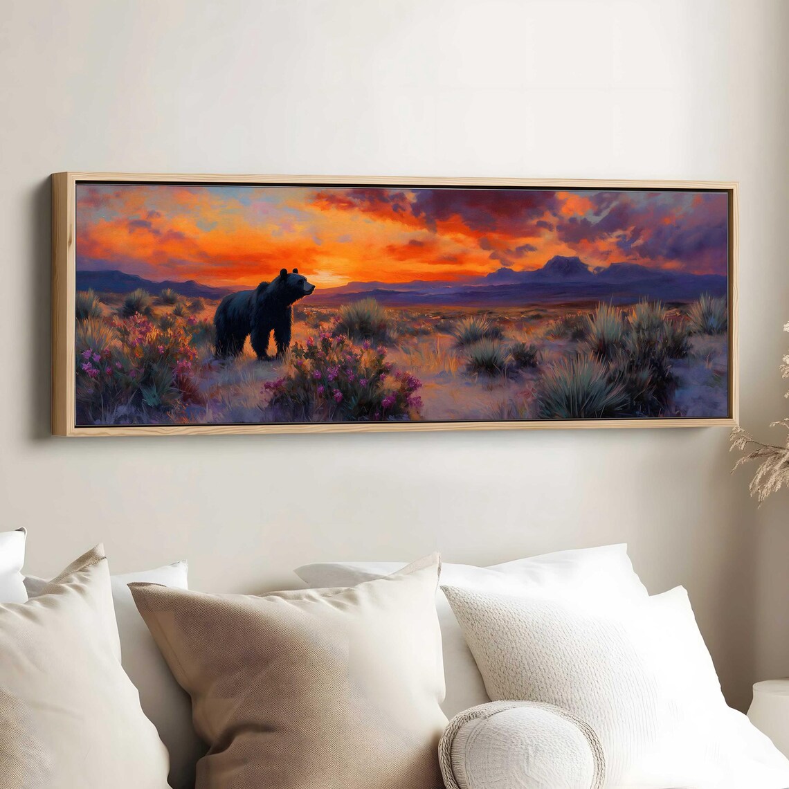 Panoramic Wall Art, Black Bear, State Animal Art, Louisiana, Alabama ...