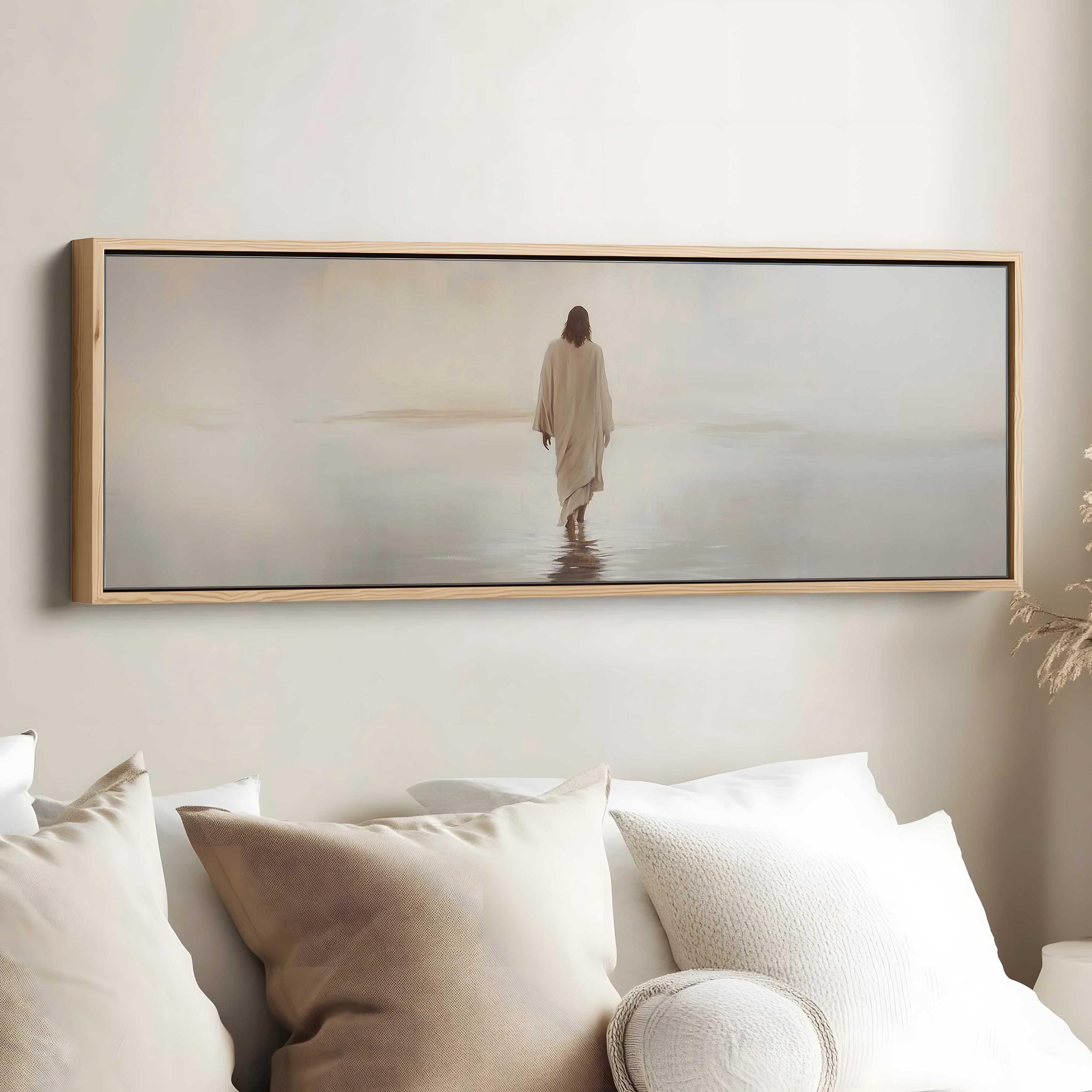 Christian Wall Art, Jesus walking on water, jesus walking on water painting, jesus walking on water canvas, jesus walking on water print