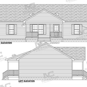 50' X 28.5' Pinebark Ranch House Plan (reversed) | 3 Bedroom 2 Bath ...