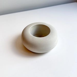 Modern Concrete Pillar Candle Holder, Minimalist Sculptural Home Decor