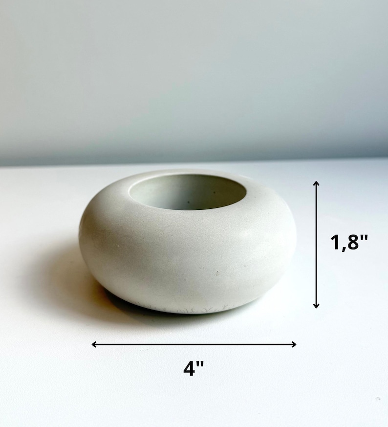 Concrete Candle Holder, Modern Holder for Neutral Decor