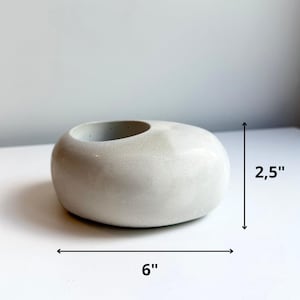 Modern Concrete Pillar Candle Holder, Minimalist Sculptural Home Decor