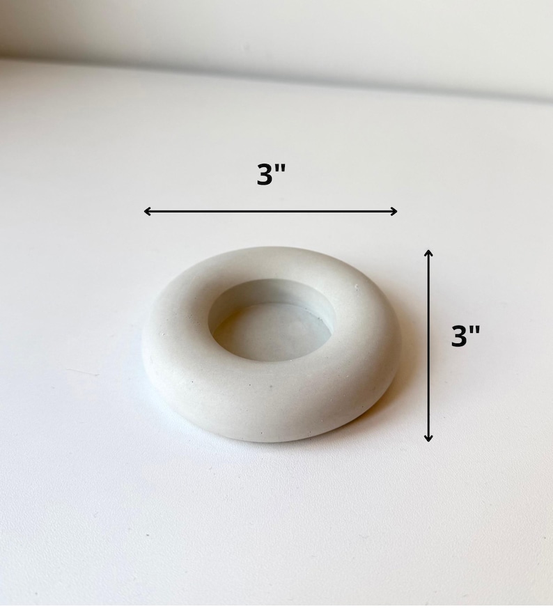 Minimalist Concrete Candle Holder, Modern Tealight Holder for Neutral Decor