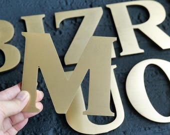 Personalisiertes Messing-Buchstabenschild, benutzerdefinierte Messingbuchstaben, Haustürnummer, Vintage-Schild, geeignet für kommerzielle Dekoration zu Hause