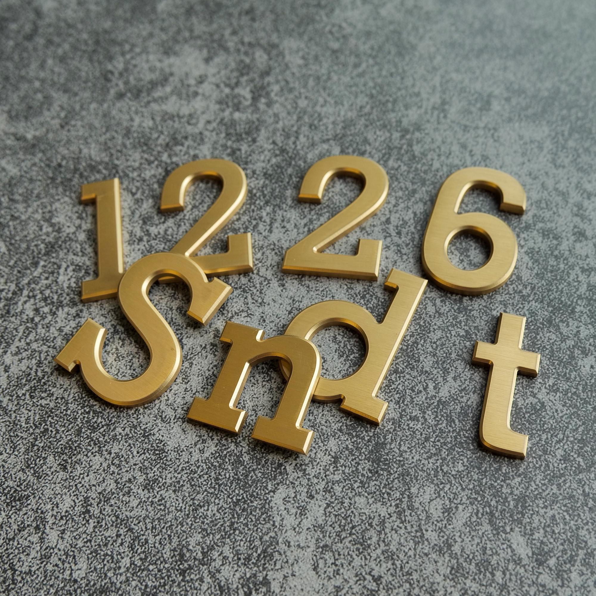 Custom Antique Brass Letters,personalized Brass Letters,brushed Brass ...