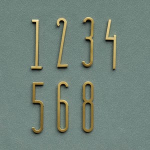 Letras de latón antiguas personalizadas, letras de latón personalizadas, letras de latón cepillado, decoración del hogar, números de latón pulido 3D, letras de metal