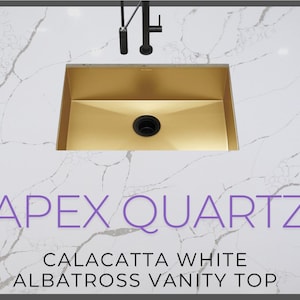 Custom Quartz Countertop, Bathroom Vanity Top, Single Sink, Vessel sink, Sink Integrated Custom Quartz Countertop, Custom Kitchen Sink