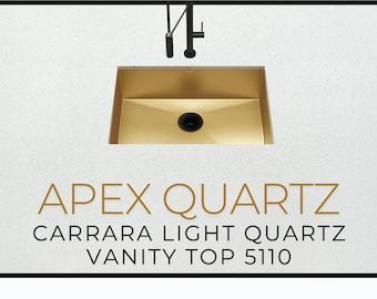 Custom Quartz Countertop, Bathroom Vanity Top, Single Sink, Vessel sink, Sink Integrated Custom Quartz Countertop, Custom Kitchen Sink