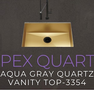Custom Quartz Countertop, Bathroom Vanity Top, Single Sink, Vessel sink, Sink Integrated Custom Quartz Countertop, Custom Kitchen Sink