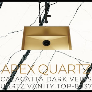 Custom Quartz Countertop, Bathroom Vanity Top, Single Sink, Vessel sink, Sink Integrated Custom Quartz Countertop, Custom Kitchen Sink