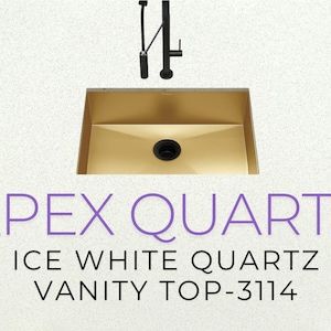 Custom Quartz Countertop, Bathroom Vanity Top, Single Sink, Vessel sink, Sink Integrated Custom Quartz Countertop, Custom Kitchen Sink