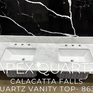 Custom Quartz Countertop, Bathroom Vanity Top, Single Sink, Vessel sink, Sink Integrated Custom Quartz Countertop, Custom Kitchen Sink