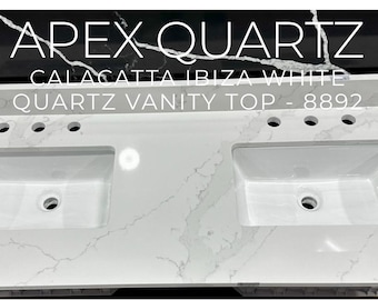 Custom Quartz Countertop, Bathroom Vanity Top, Single Sink, Vessel sink, Sink Integrated Custom Quartz Countertop, Custom Kitchen Sink