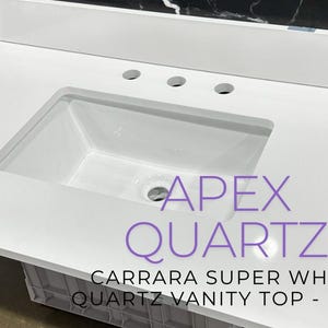 Custom Quartz Countertop, Bathroom Vanity Top, Single Sink, Vessel sink, Sink Integrated Custom Quartz Countertop, Custom Kitchen Sink